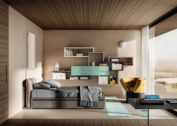 Letto singolo Lagolinea Kids & Young 1271 di Lago