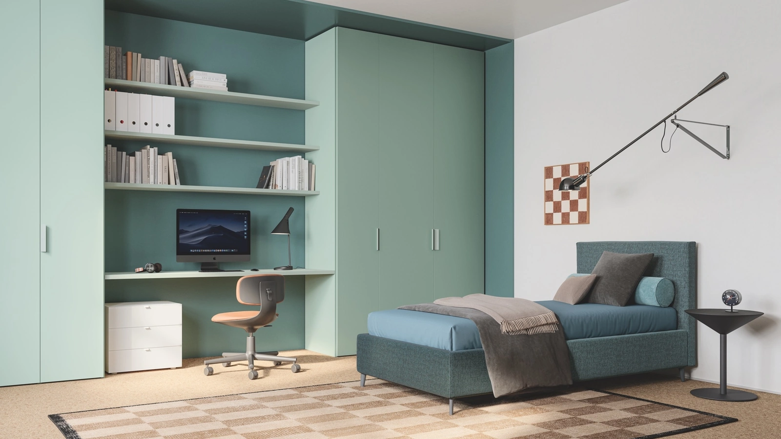 Letto Singolo in tessuto con box contenitore Max di Twils