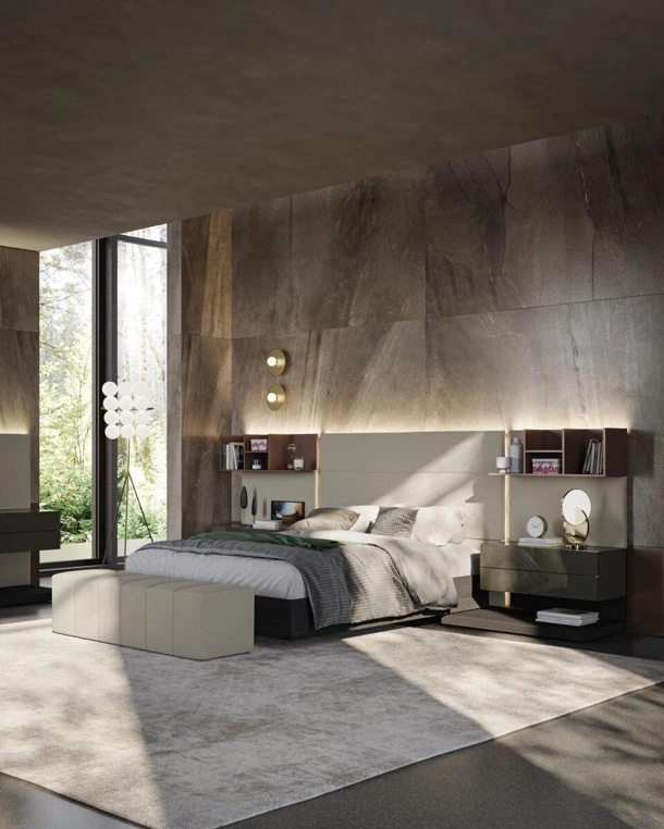Letto Sommier con testiera Boiserie di Morassutti