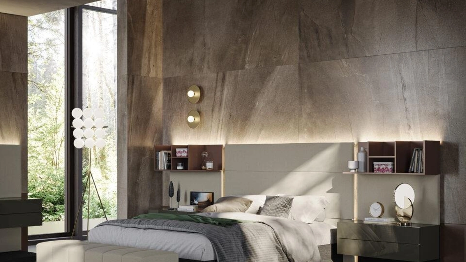 Letto Sommier con testiera Boiserie di Morassutti