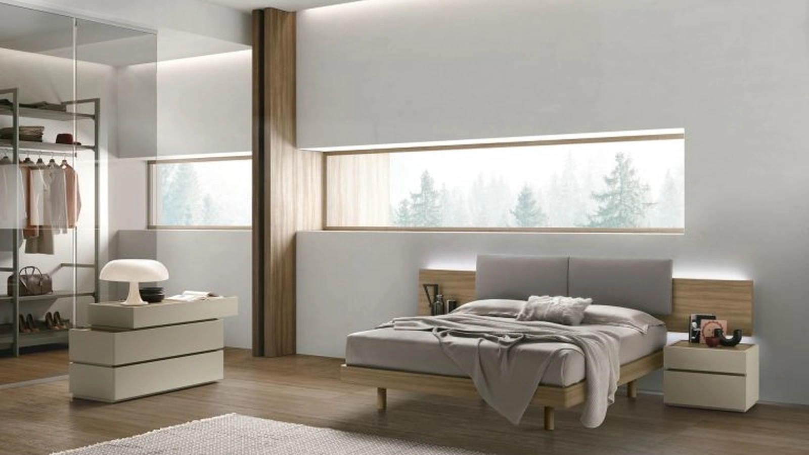 Letto con testiera Shiro di Tomasella