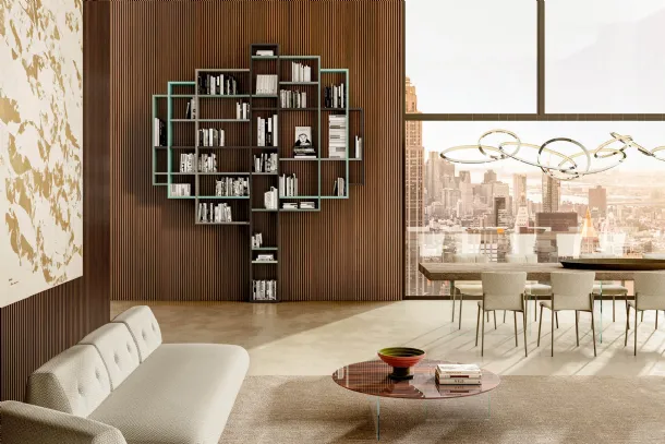 Libreria componibile 30mm 1226 in laccato opaco di Lago
