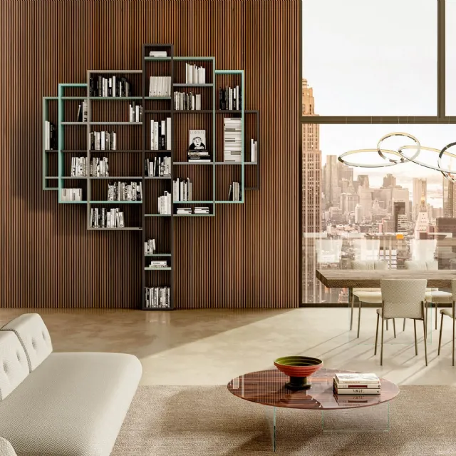 Libreria componibile 30mm 1226 in laccato opaco di Lago