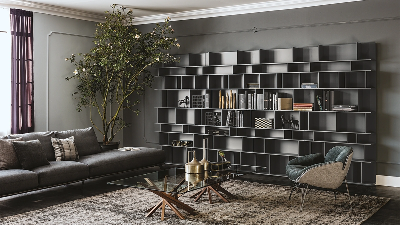 Libreria a muro Wally di Cattelan Italia