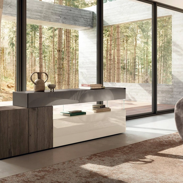 Madia 36e8 10813 in vetro e legno di Lago
