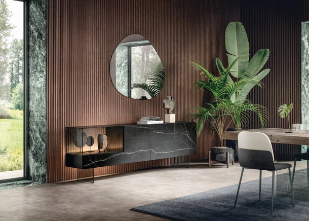 Madia in vetro effetto marmo 36e8 Glass 1324 di Lago