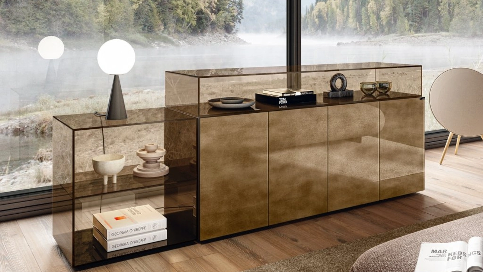 Madia 36e8 Glass 1339 in vetro effetto bronzo di Lago