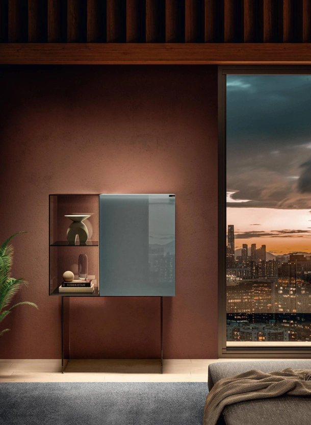 Madia in vetro 36e8 Glass 1355 di Lago