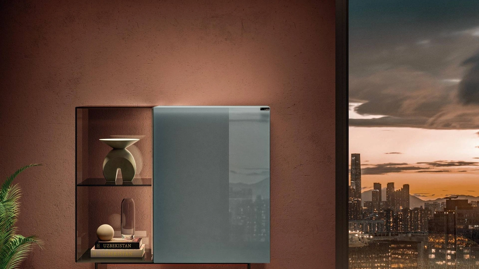 Madia in vetro 36e8 Glass 1355 di Lago