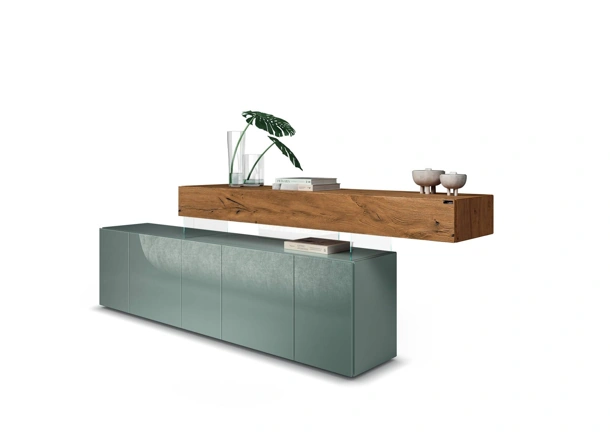 Madia in vetro e legno Air 2644 di Lago