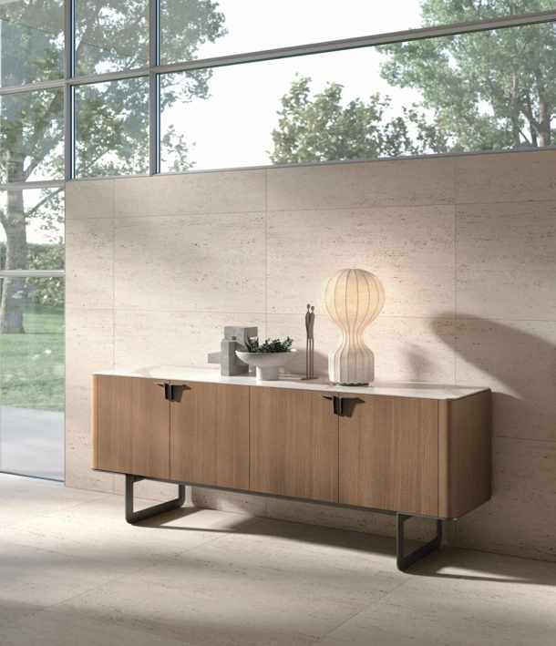 Madia Pandora in materico rovere cognac di Tomasella
