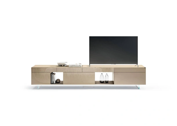 Mobile Porta Tv 36e8 2148 in vetro lucido di Lago