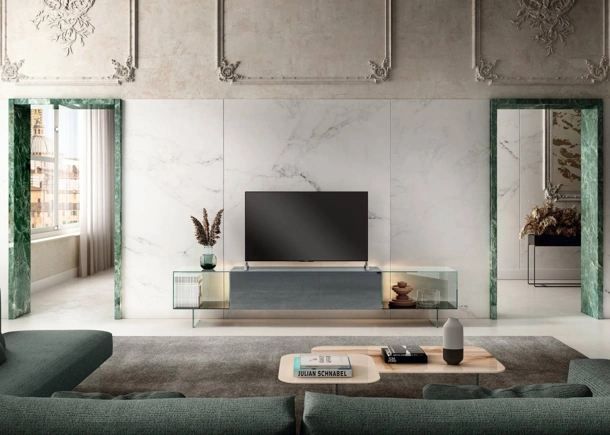 Mobile Porta Tv 36e8 Glass 1407 di Lago
