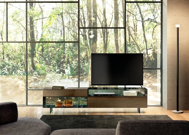 Mobile Porta Tv 36e8 Glass 2150 di Lago