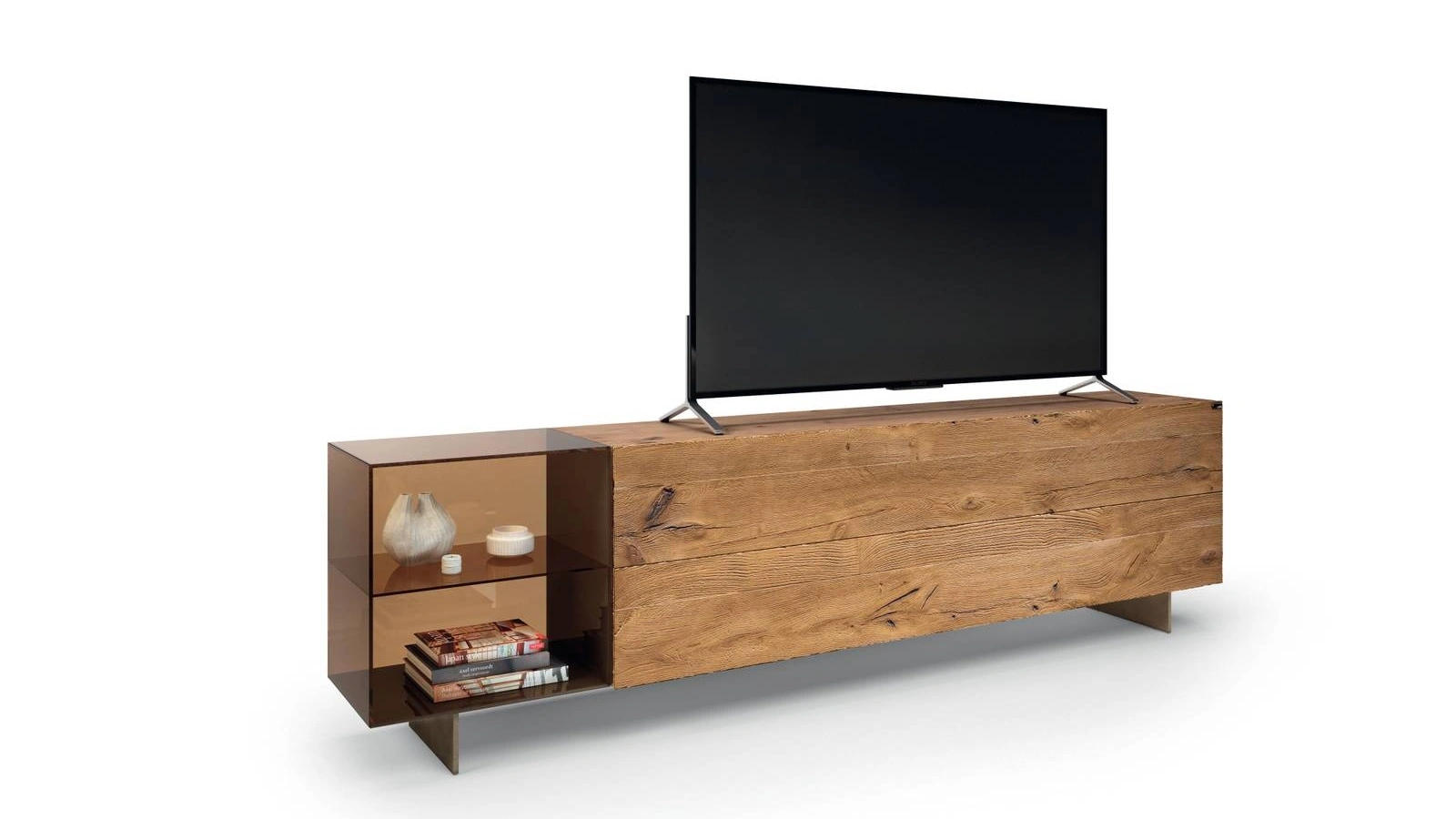 Mobile Porta Tv 36e8 Glass 2660 di Lago