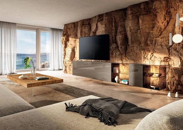 Mobile Porta Tv 36e8 Glass 2661 di Lago