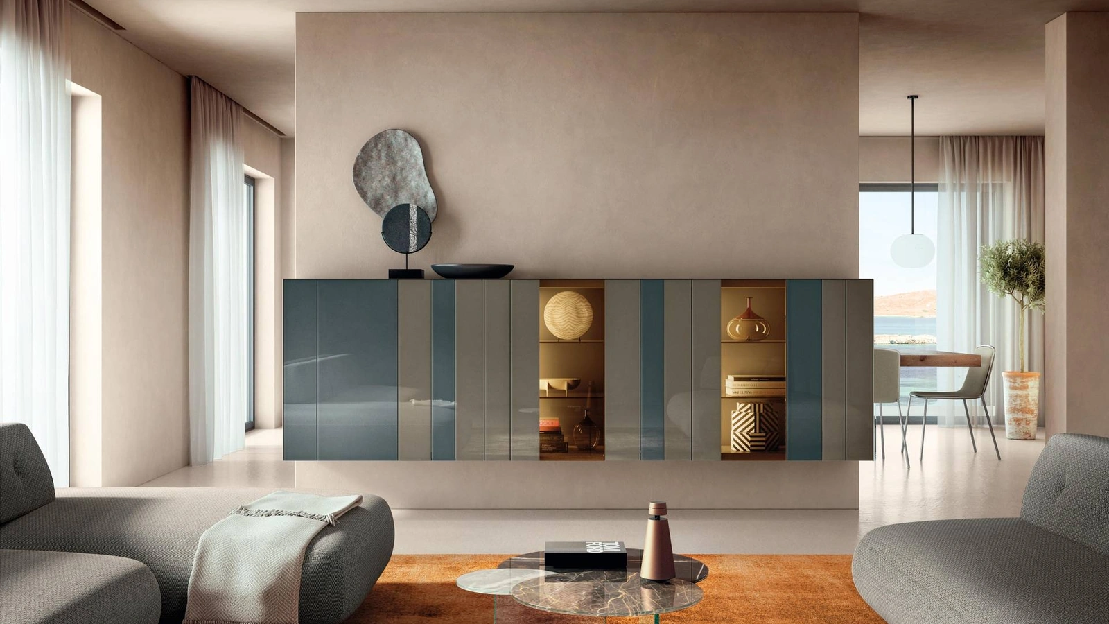 Mobile sospeso in vetro NOW 1383 di Lago