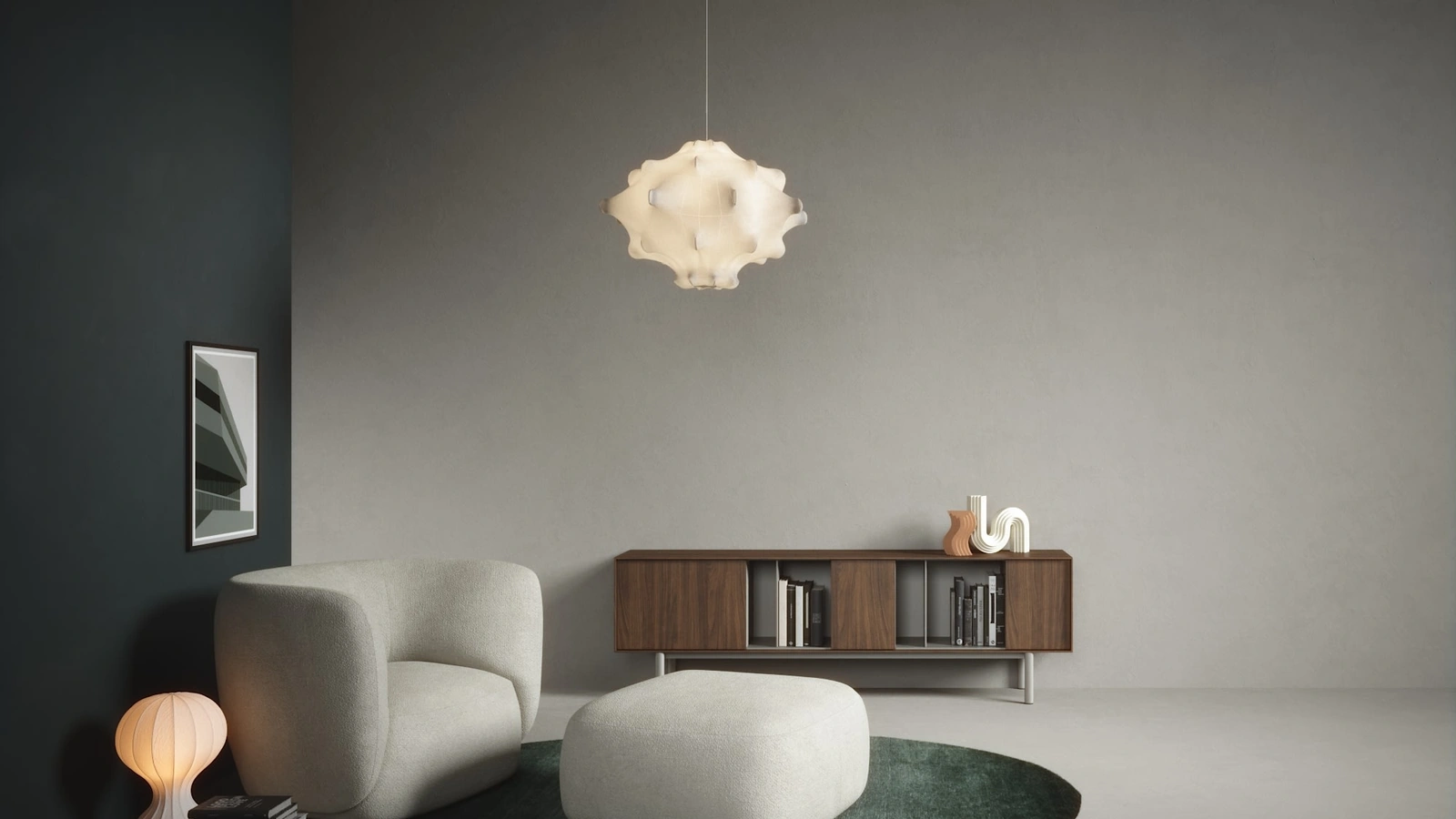 Poltroncina Blossom in tessuto imbottito dalle linee curve di Novamobili