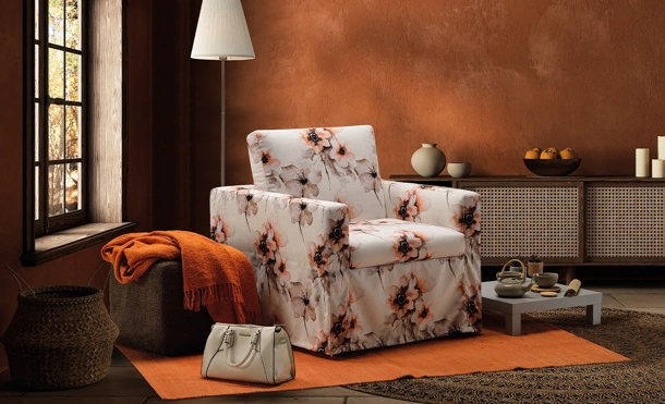 Poltrona Letto in tessuto floreale Moon di Family Bedding