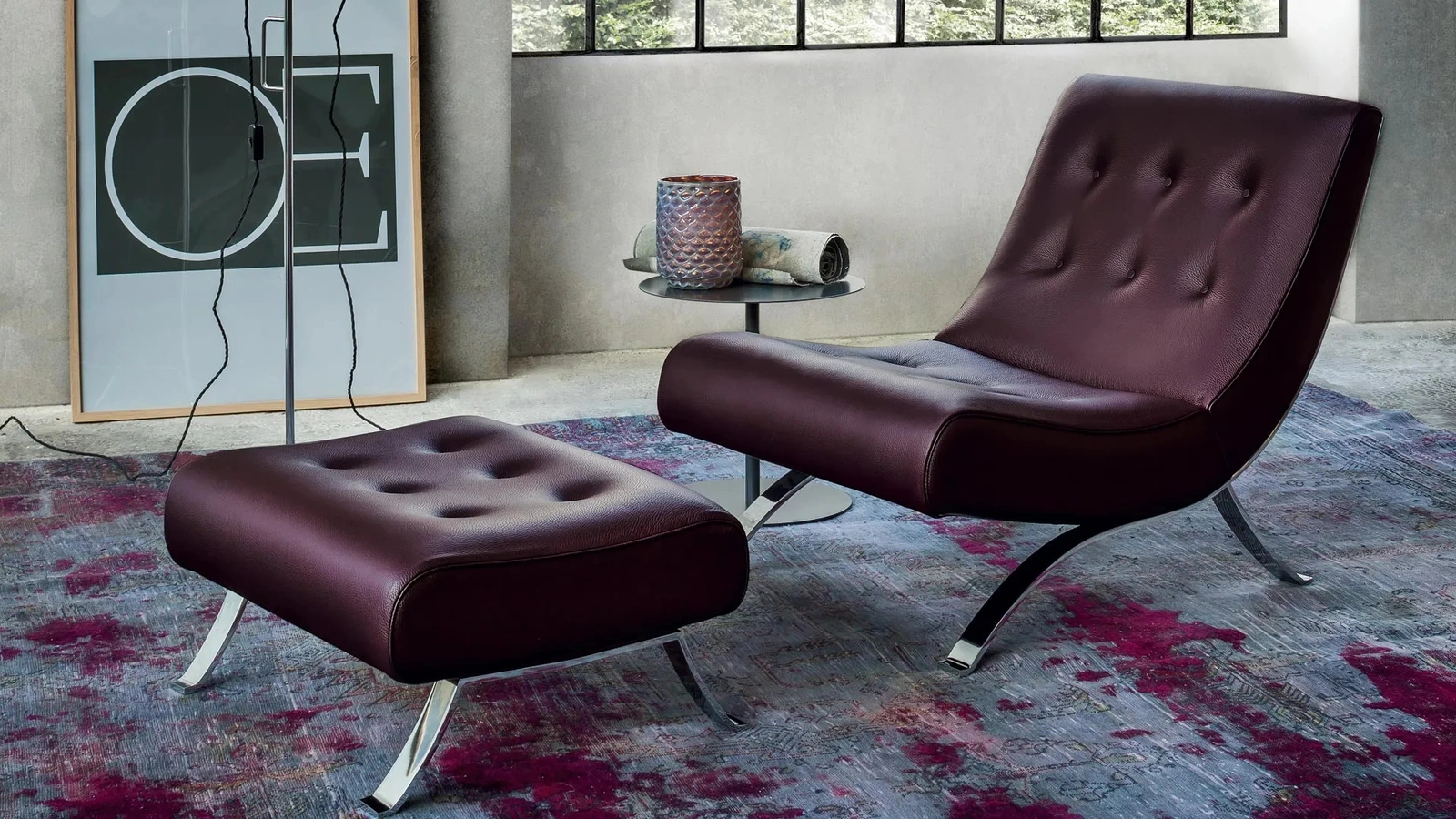 Poltrona di design in pelle Vintage di Gurian