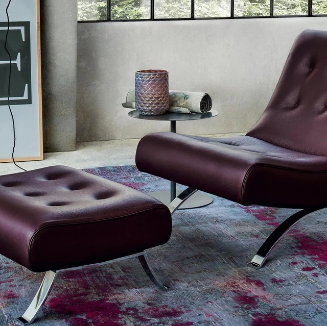Poltrona di design in pelle Vintage di Gurian