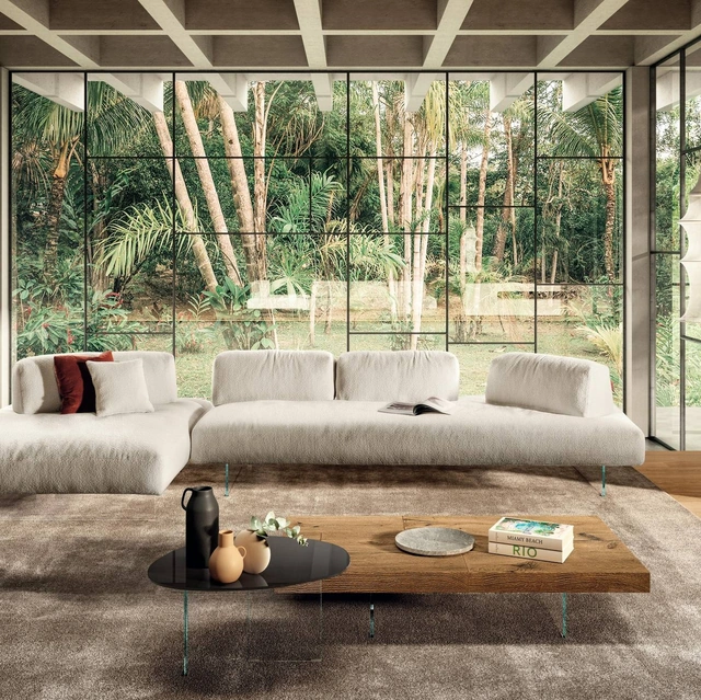 Divano con penisola Air Soft Free di Lago