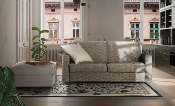 Divano Letto lineare Paloma in tessuto di Family Bedding