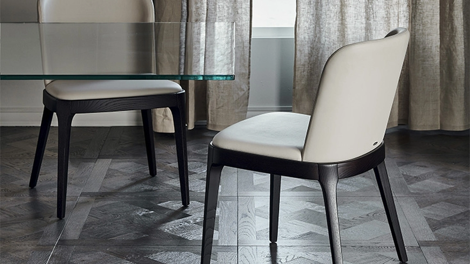 Sedia in pelle senza braccioli Magda di Cattelan Italia