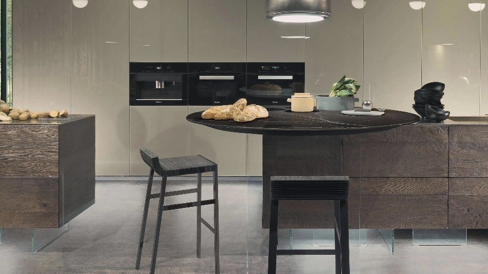 Sgabello di design in feltro Steps 2538 di Lago