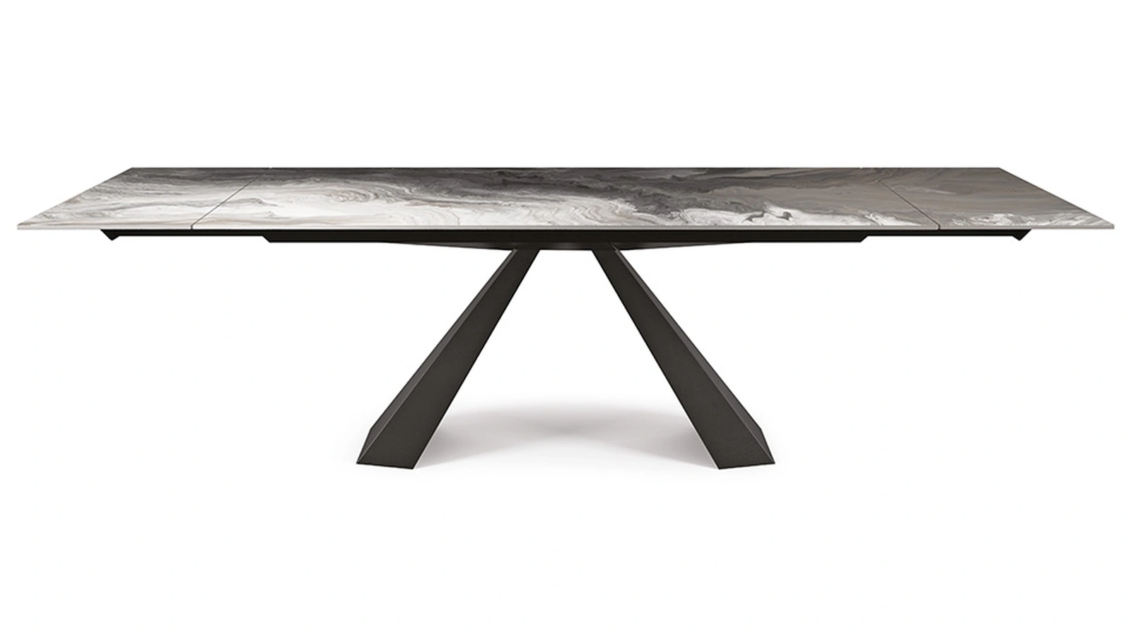 Tavolo allungabile in cristallo stampato Eliot Crystalart Drive di Cattelan Italia