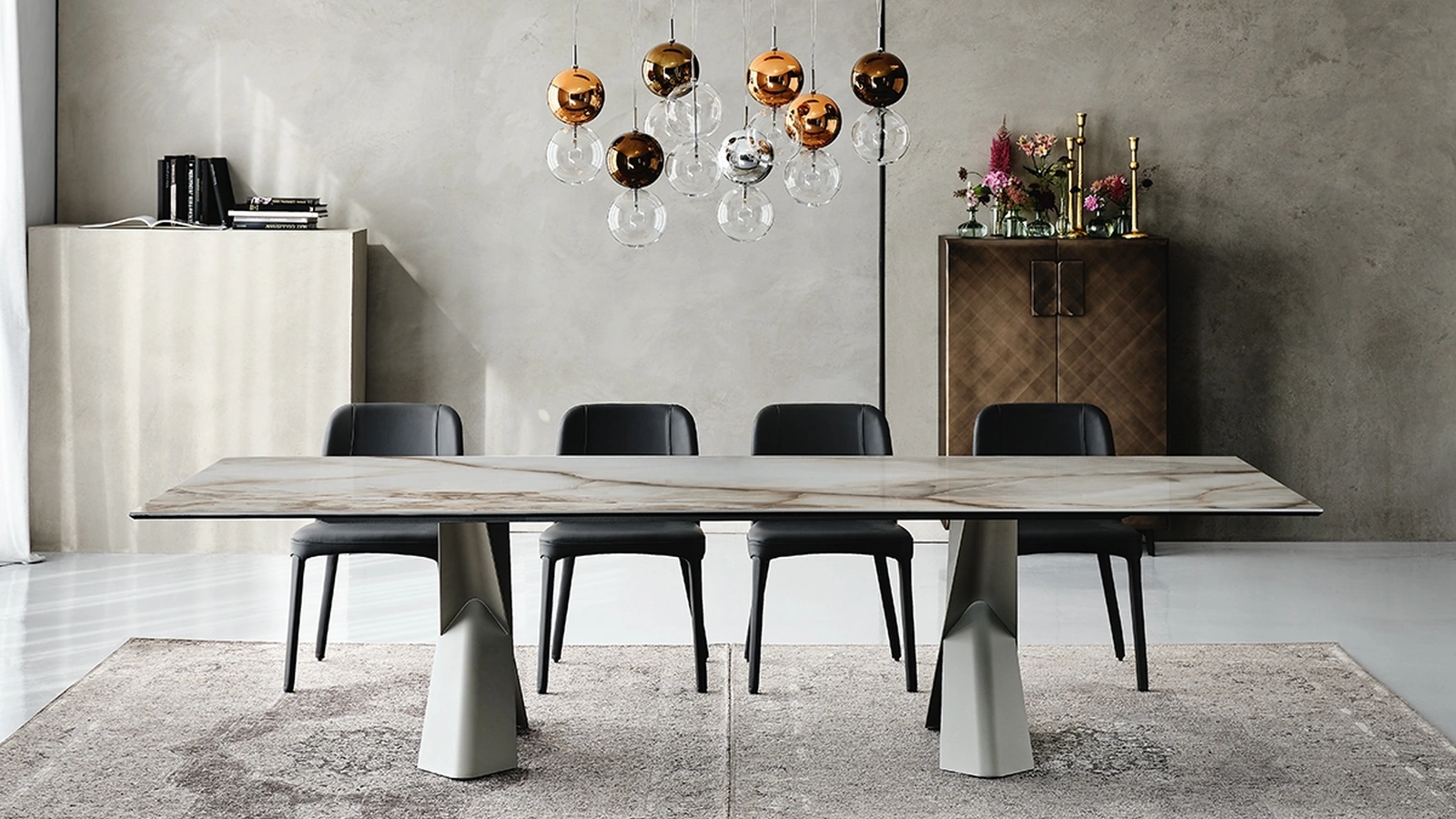 Tavolo con piano in ceramica Mad Max Keramik di Cattelan Italia