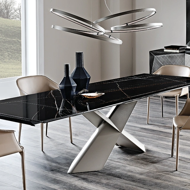 Tavolo allungabile con piano in ceramica Tyron Keramik Drive di Cattelan Italia