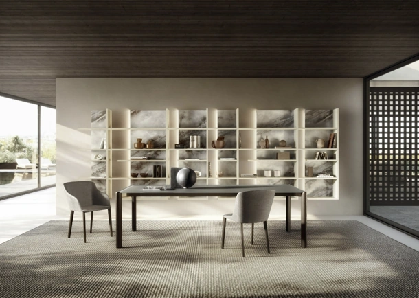 Tavolo in vetro Correr Slim 2762G di Lago