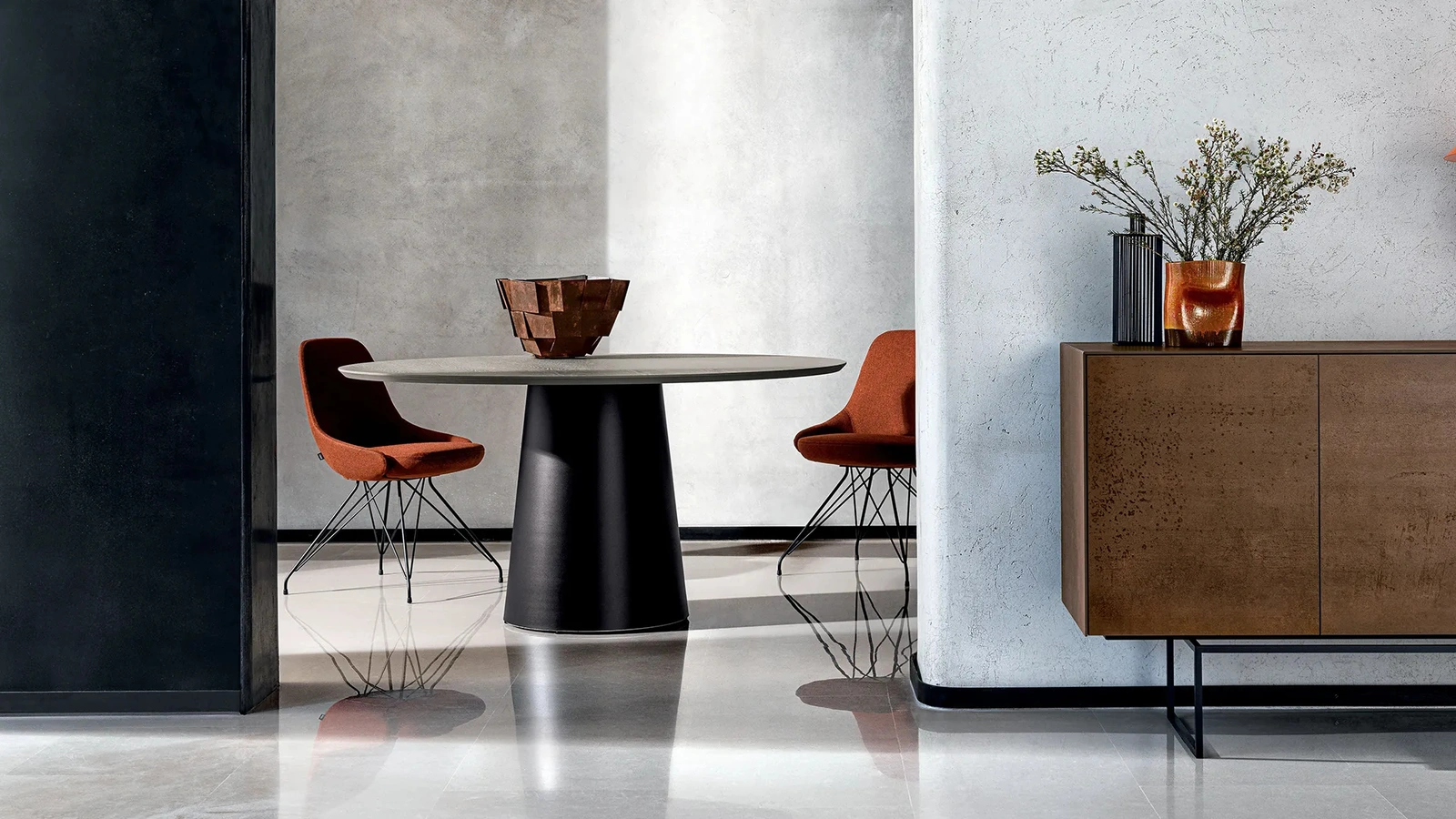 Tavolo rotondo Totem Wood di Sovet