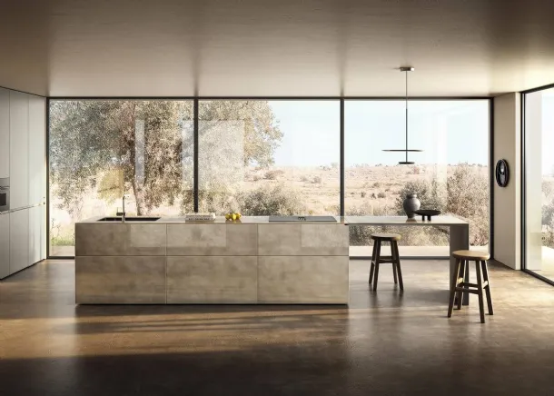 Cucina Design con isola 36e8 Cut Project 2821 di Lago