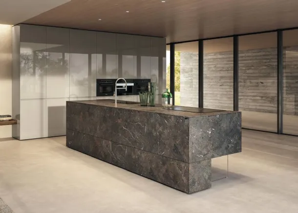 Cucina Design con isola 36e8 Cut Project 2822 di Lago