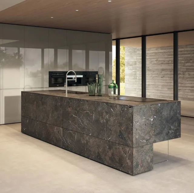 Cucina Design con isola 36e8 Cut Project 2822 di Lago