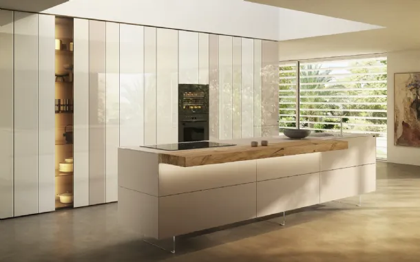 Cucina Design con isola 36e8 Cut Project 2824 di Lago