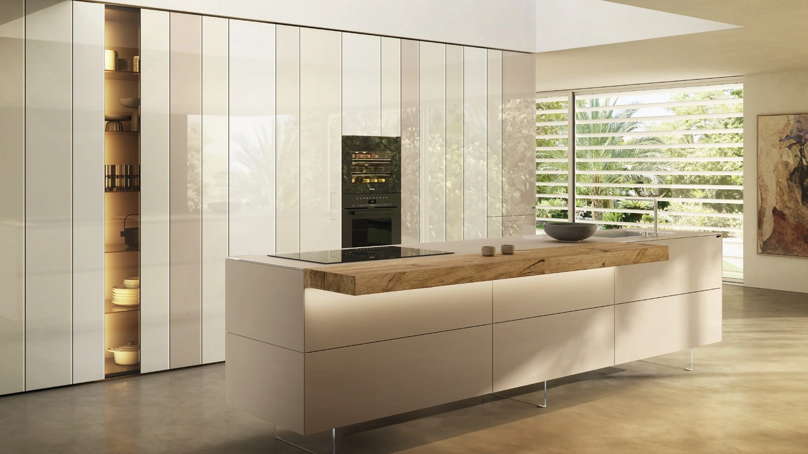 Cucina Design con isola 36e8 Cut Project 2824 di Lago