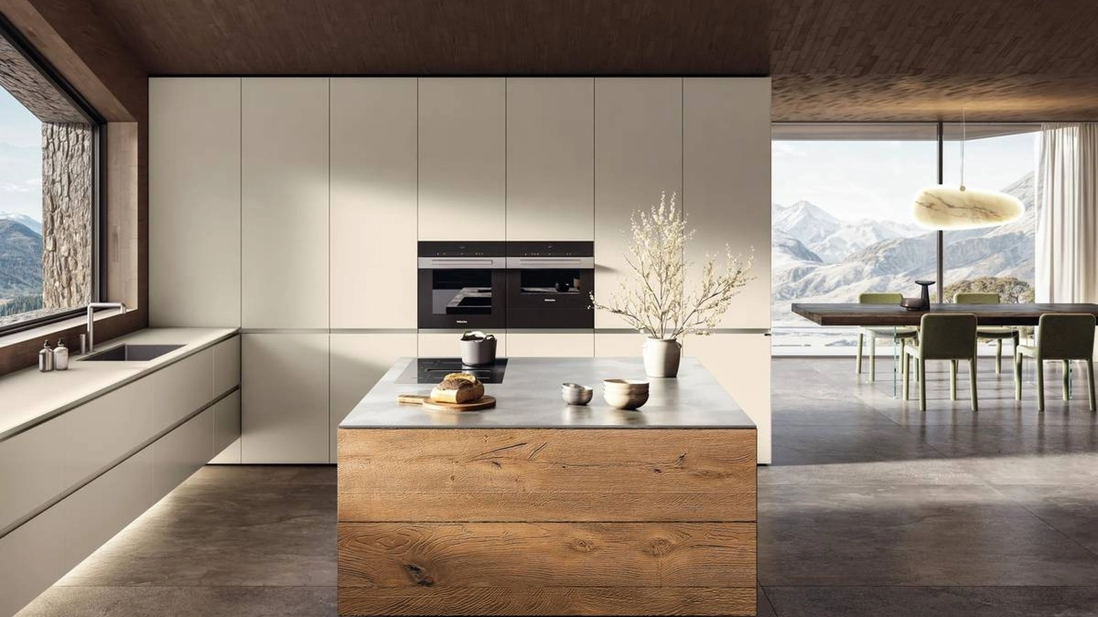 Cucina Design con isola 36e8 Cut Project 2826 di Lago