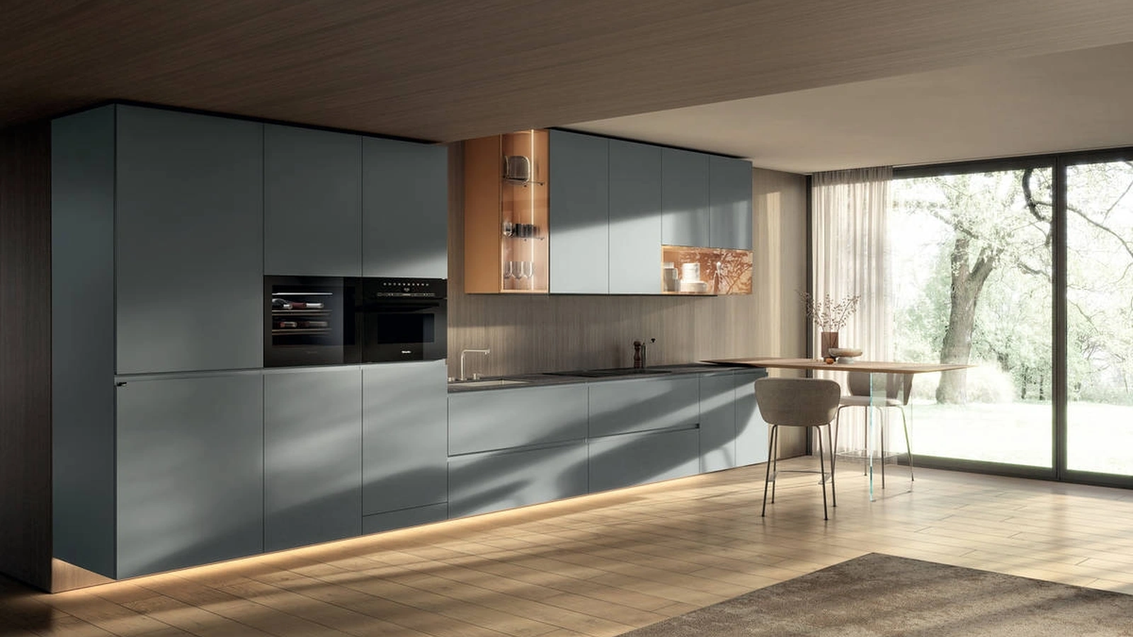 Cucina Design con penisola 36e8 Cut Project 2827 di Lago