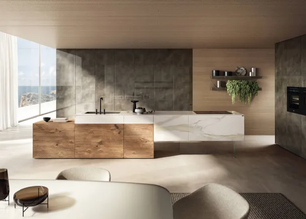 Cucina Design con isola 36e8 Project 2810 di Lago