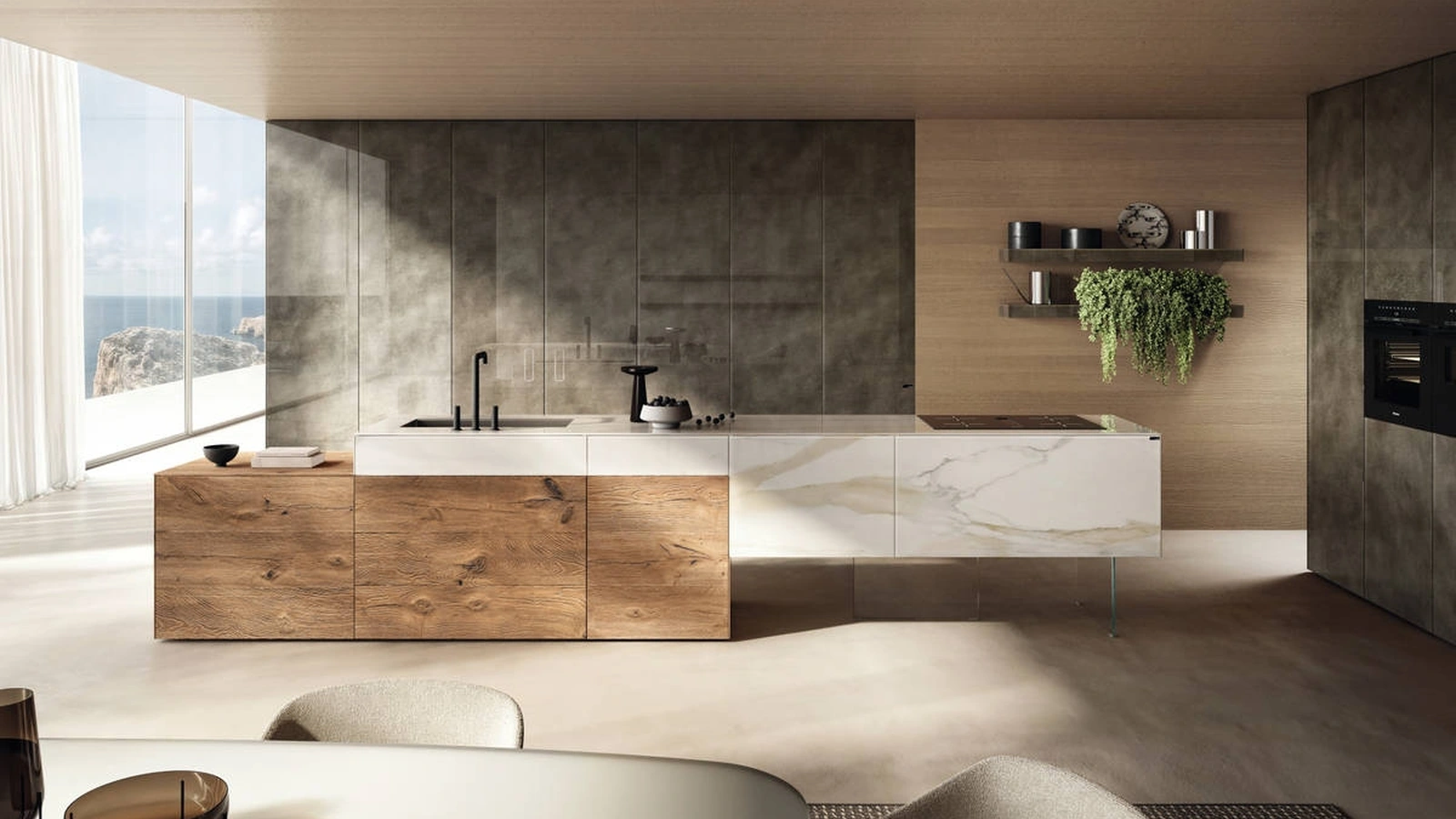 Cucina Design con isola 36e8 Project 2810 di Lago
