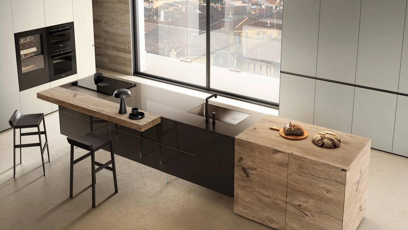 Cucina Design con isola 36e8 Project 2816 di Lago