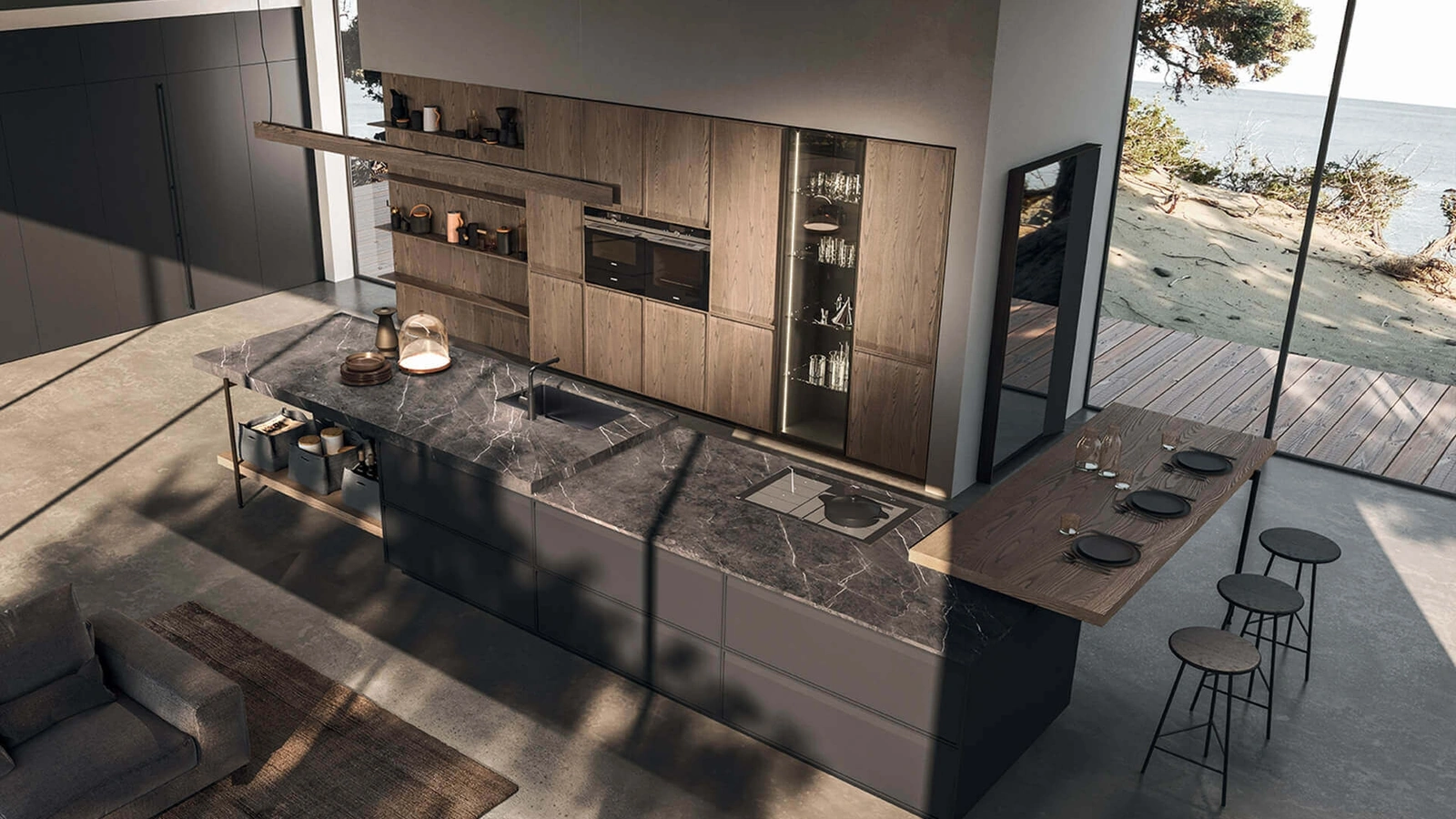 Cucina Design con isola Ak 07 01 di Arrital