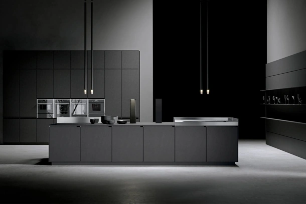 Cucina Design AkB 08 01 in Fenix Piombo di Arrital