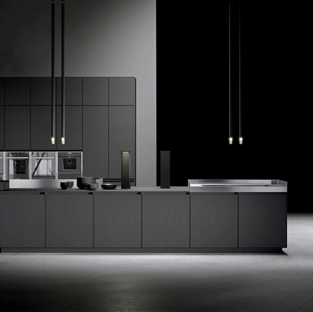 Cucina Design AkB 08 01 in Fenix Piombo di Arrital