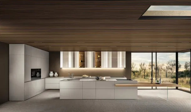 Cucina Design con isola NOW Project 2828 di Lago