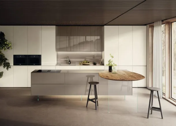 Cucina Design con isola NOW Project 2832 di Lago