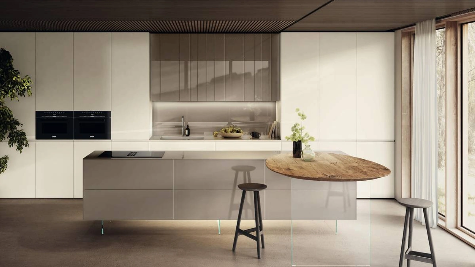 Cucina Design con isola NOW Project 2832 di Lago